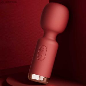 Mini AV Magic Wand Vibrator för kvinnor kraftfull klitorisstimulator USB uppladdningsbar bärbar silikon massager kvinnlig sexleksak L230523