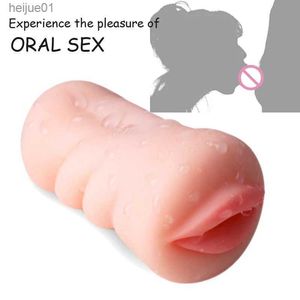 Wełna przędzy dorosłych zabawki seksualne dla mężczyzn 4D Realistyczne głębokie gardło samiec masturbator safty silikonowy sztuczny pochwę usta anal samolot L230518