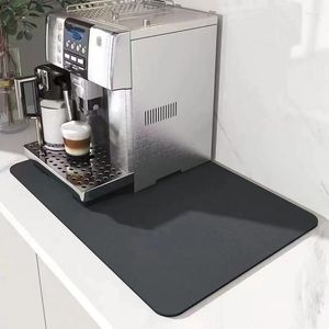 Carpets Coffee Machine Placemat Kitchen Water Absorbent Pad Diatomite Drying Dishes Drain Mat For Sink Countertop Protector