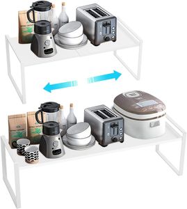 Schrankregal-Organizer, Platzerhöhung für Küche, Badezimmer, Büro, robust, rutschfest, L14 1–23 6 x B8 6 x H10 2