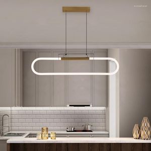 Pendant Lamps Nordic Minimalist LED Personality Chandelier Post-modern Light Luxury Living Room Study Dining