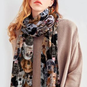 Scarves You Will Have A Bunch Of English Setters 3D Printed Imitation Cashmere Scarf Autumn And Winter Thickening Warm Shawl