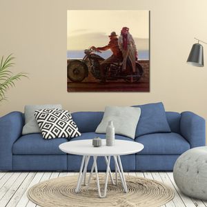 Modern Canvas Art Coastal Ride Brent Lynch Handmade Figurative Oil Painting Contemporary Wall Decor for Living Room