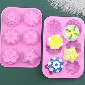 Baking Moulds Flower Design Chocolate Candy Silicone Mold For Pudding Jelly Ice Cubes Muffins Tools Mini Soap Molds