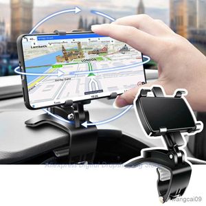 Mobiltelefoner Holders Holders Universal Car Phone Holder Easy Clip Mount Stand GPS Display Bracket Car Front Support Stand för R230605