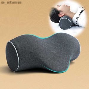 Multifunktionellt minneskum Nackkudde bärbar resor sömnkudde Ortopedisk terapi Cervical Bolster Relieve Stress Pillow L230523