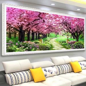 Stitch Full 5D Diamond Painting Kit Garden Path DIY Diamond Embroidery Landscape Cross Stitch Wall Art Painting Living Room Home Decor