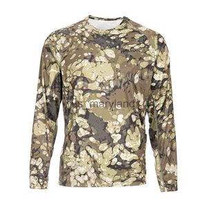 야외 셔츠 UPF 50+ 셔츠 낚시 의류 야외 긴 소매 탑 마모 메쉬 티셔츠 선 보호 유니폼 통기성 UV 앵글 링 의류 J230605