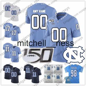 MIT8 Özel North Carolina Tar Heels 2020 UNC Futbol #2 Dyami Brown 7 Sam Howell Michael Carter Beau Corrales Erkekler Gençlik Çocuk Jersey 4xl