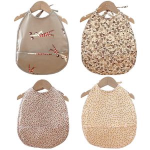 BIBS Cloths Baby Pu Nordic Style Anioł Bag Burp Girl Boy Baby Posiłek Wodoodporny i uroczy ślinica G220605