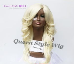 Seksi kadın peruklar pastel sarışın uzun dalgalı eversiyon kıvırcık saç peruk peruk saçlı peruk sentetik soluk sarışın renk wig1063703