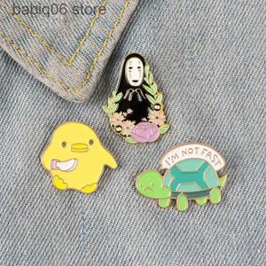 Pins Broschen Kreative Cartoon-Brosche Neues süßes Tier Kleine Schildkröte Kleines Huhn Gesichtsloser Junge Brosche Pin T230605