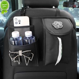 New Quality PU Leather Car Storage Bag Style Flower Bowknot Auto Interior Seat Back Organizer Multifunction Tissue Holder Pocket