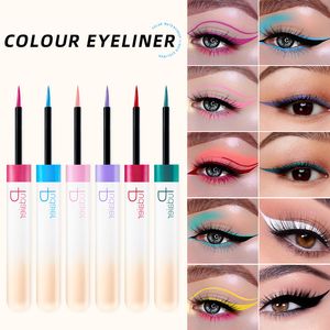 12 Opzione colore Matita per eyeliner liquido Facile da indossare Cosmetici per il trucco della penna per eyeliner colorato bianco giallo blu