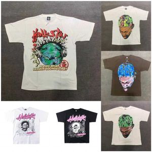 T-Shirts Erkek Tişörtleri Hellstar En Kalite 100 Pamuklu Erkekler Tişört Tişörtlü Erkekler Grafik Tees Gömlek Kadınlar Büyük Boy Beyaz Siyah gevşek Tee CW03