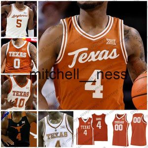 Mit8 Custom NCAA Texas Longhorns Baketball Jersey 1 Dylan Disu 2 Arterio Morris 23 Dillon Mitchell 30 Brock Cunningham for Men Women Youth Kids S-4XL