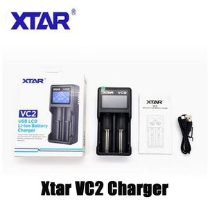 新しいバージョン本物のXTAR VC2インテリジェントユニバーサルスマートバッテリー充電器リチウムバッテリーデュアル2スロットLIイオンNI-MH 18650 21700 20700 VC2SLのクイック充電