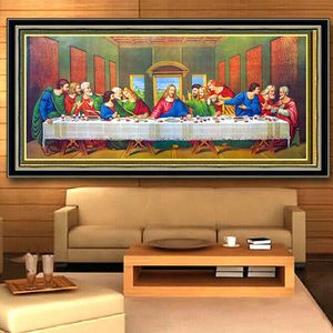 Stitch DIY Full Diamond Painting Christian Last Supper Cross Stitch 5D Embroidery Diamond Mosaic Icon Jesus Christ Painting Home Decor