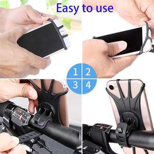 Cell Phone Mounts Holders Universal Shockproof Bicycle Mobile Phone Holder Motorcycle Bike Stand Mount Bracket Phone Holder