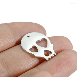 Charms WZNB 6Pcs Stainless Steel Skeleton For Jewelry Making Halloween Earrings Pendants Necklaces Handmade Supplies Accessories