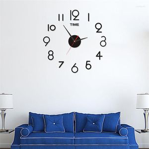 Wall Clocks Simple Silent Luminous Acrylic Clock Study Office DIY Creative Personality Digital Sticker