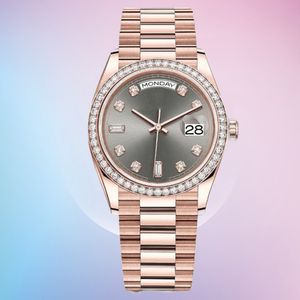 Diamond Watch with Box Papers Högkvalitativ klocka Ny version Yellow Gold Diamond Bezel 40mm Dial Automatic Fashion Men's Watch Datejust Wristwatches