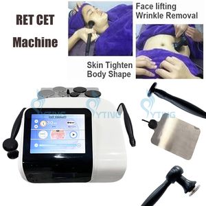 Portable CET Therapy Machine 2 Handles RET RF Tecar Radio Frequency Face Lift Anti Wrinkle Physiotherapy Pain Treatment