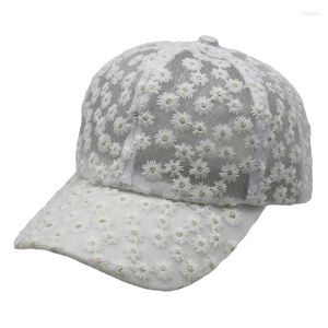 Ball Caps Женская милая кружевная кепка для сетки летняя сетка бейсбольная шляпа белая лаванда черное дыхание прохладно Большой размер 60 см.