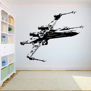 Flygplan Modell Väggdekal Vinyl Fighter Wall Sticker för pojkar rum Tonårs sovrum dekoration avtagbar vattentät väggmålning x085