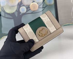 Projektant portfel luksus torebki ophidia posiadacze karty kredytowej męskie litery mody mody krótkie pieniądze torby sprzęgła klasyczne metalowe portfele z pudełkiem wysokiej jakości