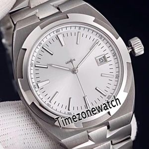 Выпуск Overseas 4500V 110A-B126 White Dial Cal 5100 Автоматические мужские часы часы сапфировой нержавеющей стали.