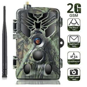 Jachtcamera's Outdoor 2G 4K HD MMS SMS P Trail Wildlife Camera 20MP 1080P Nachtzicht Mobiel Mobiel Draadloos Po Trap Game Cam 230603