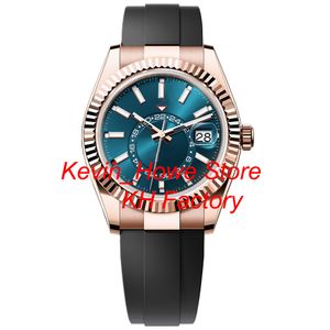 Sky Mens İzle Lüks Otomatik 42mm Saatler Hava Gecesi Glow Fonksiyon Tarihi 904L Paslanmaz Çelik Safir Su Geçirmez Kutu Moda Kök Bira Kol saatleri