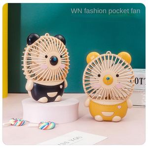 Fans Cute Cartoon Bear Mini Fan Children's Handheld Fan Outdoor Portable Usb Charging Fan Manufacturer Direct Sales and Wholesale