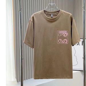 Designer di camicia da loeee Donne Women Cropped Loewe T-shirt canotta top cotone normale in cotone ricamo femmina camicia da donna per donne sport 7272