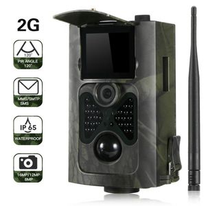 Câmeras de caça Câmera de trilha infravermelha 2G 16MP 1080P SMS MMS P Visão Noturna Vigilância Vida Selvagem Po Armadilha Jogo Cam HC550M 230603