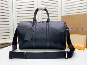 Top Luxus Umhängetaschen Keepall 40 Reisetasche Bandouliere Mode Große Handtaschen Reisetaschen Designer Männer und Frauen Echtes Leder Schwarze Gepäcktaschen 42CM