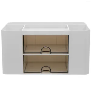 Storage Bags Plastic Drawers Organizer Book Box Style Bathroom Makeup White Stand Pen