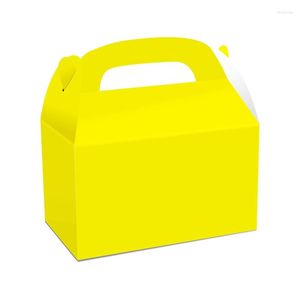 Geschenkpapier, 48 Stück, weiße Leckerli-Giebel-Papierboxen, Teile-Set für Geburtstagsparty, Dusche, 15,2 x 8,9 x 8,9 cm