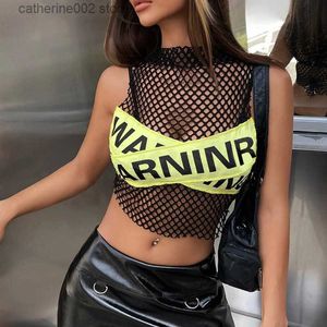 Women's Tanks Camis Y2K Fashion Summer 2023 New Year Women's Sleeveless Camis Sling Tanks Sexy Tops Crop Mesh T Shirt Female Lady Wear T230605