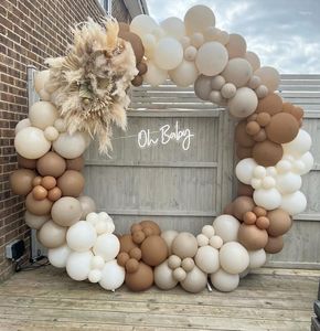 Party Decoration Apricot Balloon Garland Arch Kit Wedding Birthday Confetti Latex For Girls Baby Shower Gender Reveal