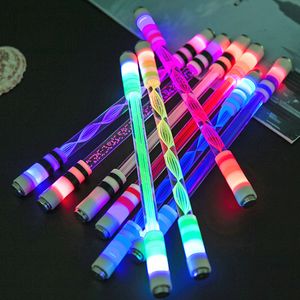 LED Light Sticks Luminous Spinning Pen Creative Rolling Fingertip Rotating Gyro Acrylic Plastic Kids Flashing Desktop Stress Relief Toy 230605