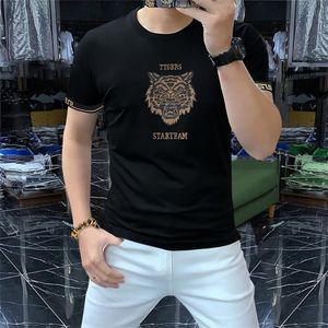 2023 Mens T Shirts Designer Man Tees Tops Man Tshirts Summer Shirt Letters Hot Diamond Tiger Head Men T-shirts M-4XL