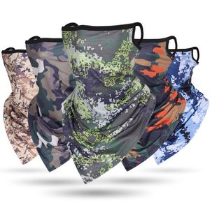 Tactical Face Masks Ice Silk Magic Scarves Outdoor Cycling Fishing Scarf Sports Anti-UV Protective Mask Running Neck Gaiter Sweatband Headband Protective Gear