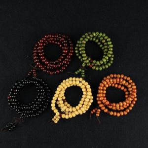 108pcs 8mm Handmade Multilayer Wooden Beaded Strands Charm Bracelets Party Club Decor Jewelry For Men Women