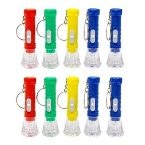 LED Işık Çubukları Paket 10 Parlak Mini Anahtar Kezlik El Feneri Keying Küçük Cep Torç Beyaz Aydınlatma Rastgele Renk 230605