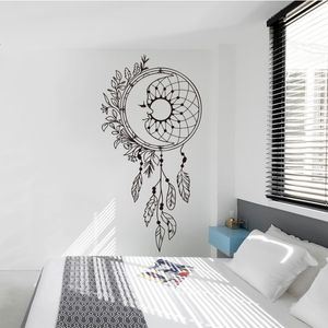 Wall Stickers Dreamcatcher Sticker Vinyl Removable Decals Creative Beautiful Flower For Bedroom Living Room House Decor 230603