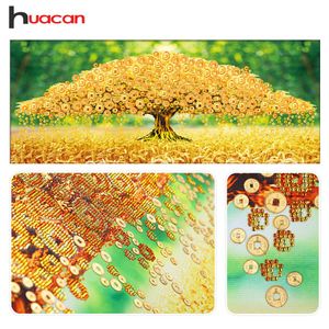 Stitch Huacan Specialformad diamantmålning Cross Stitch Tree Diamond Embroidery China Cash Cow 5d Diamond Mosaic Home Decoration