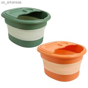 Foot Bath Tub Folding Lightweight Feet Massager Bucket Portable Bath Bag Wash Basin Water Bucket Large Capacity Bath Accessories L230523