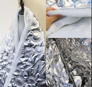 Fabric Quilted soft mirror thickened shiny metallic light designer fabric
